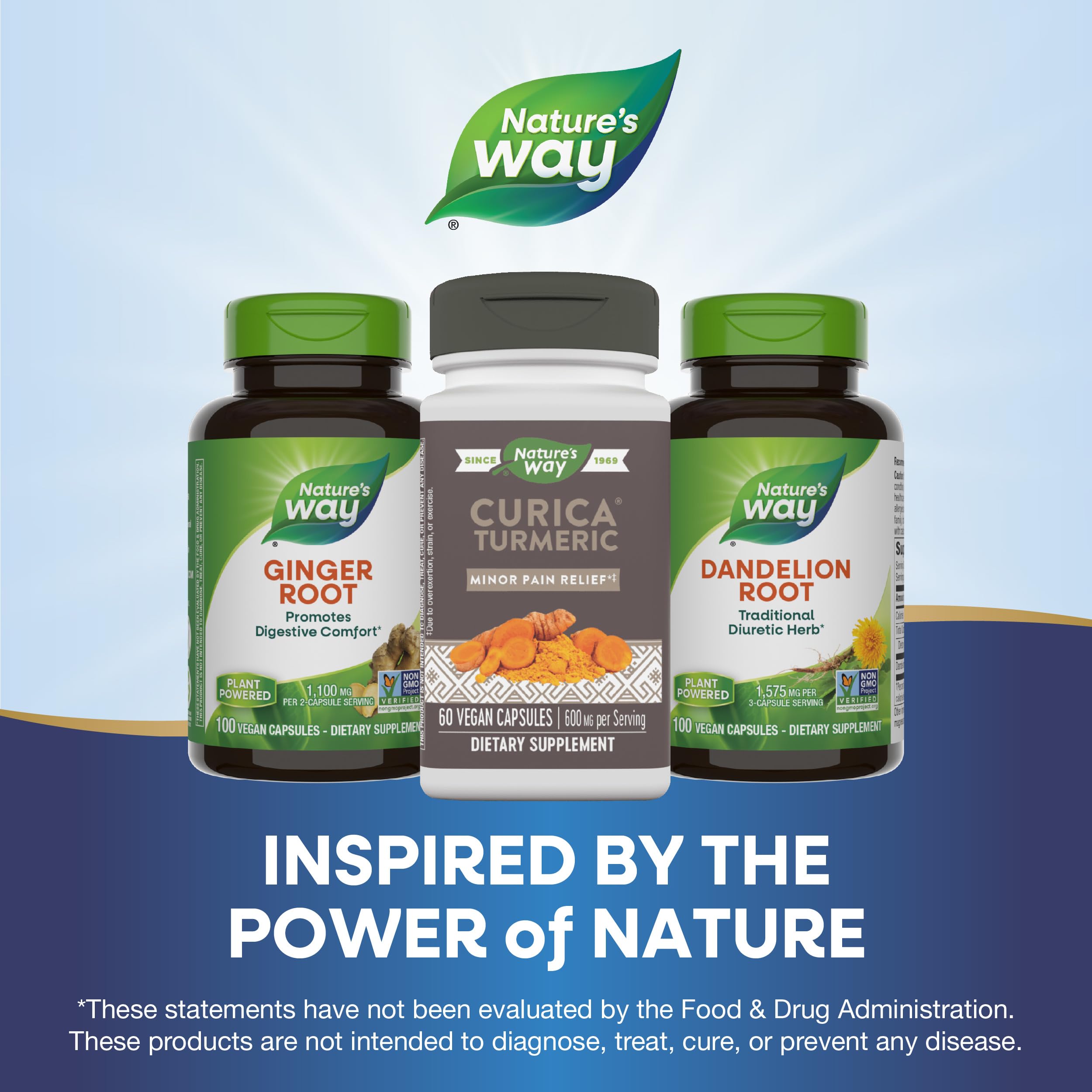 Nature's Way Curica Cúrcuma, 60 cápsulas para uso diario.