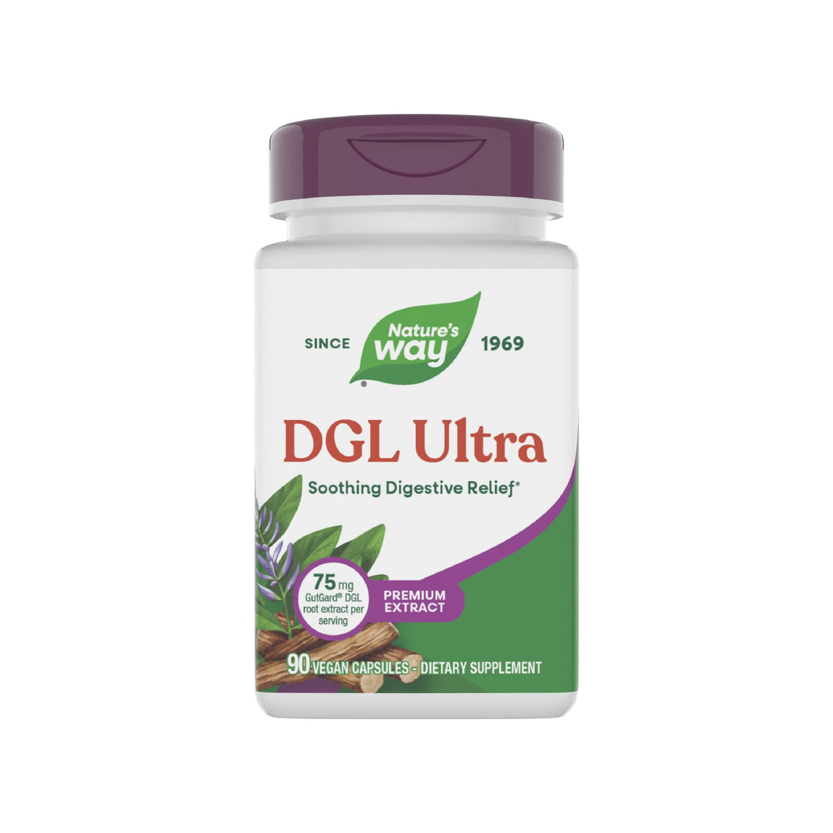 Nature's Way DGL Ultra: bote de cápsulas para alivio digestivo posible.