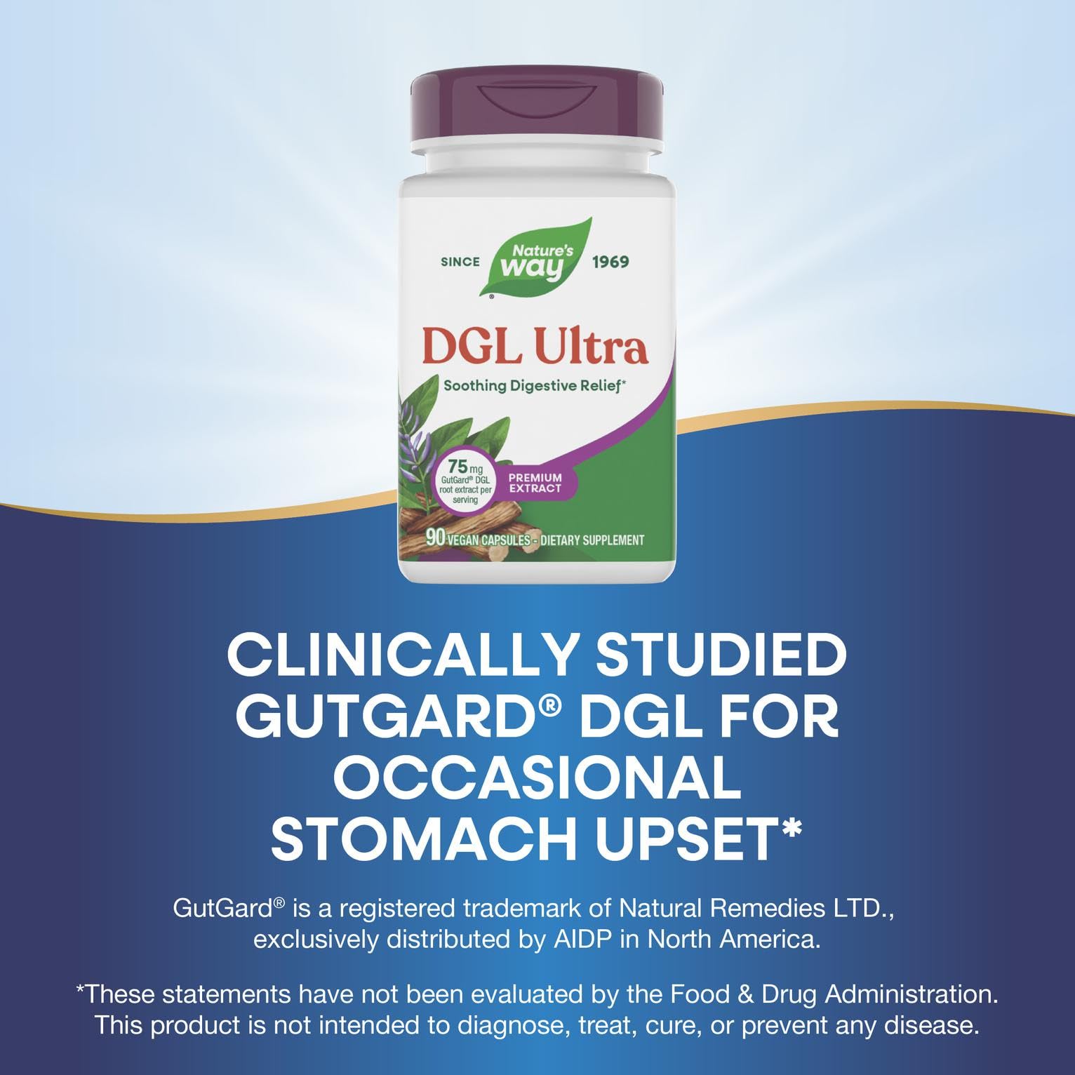 Nature's Way DGL Ultra: etiqueta trasera con ingredientes clave.