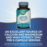 Nature's Way Calcium Magnesium Zinc, uso diario con comida