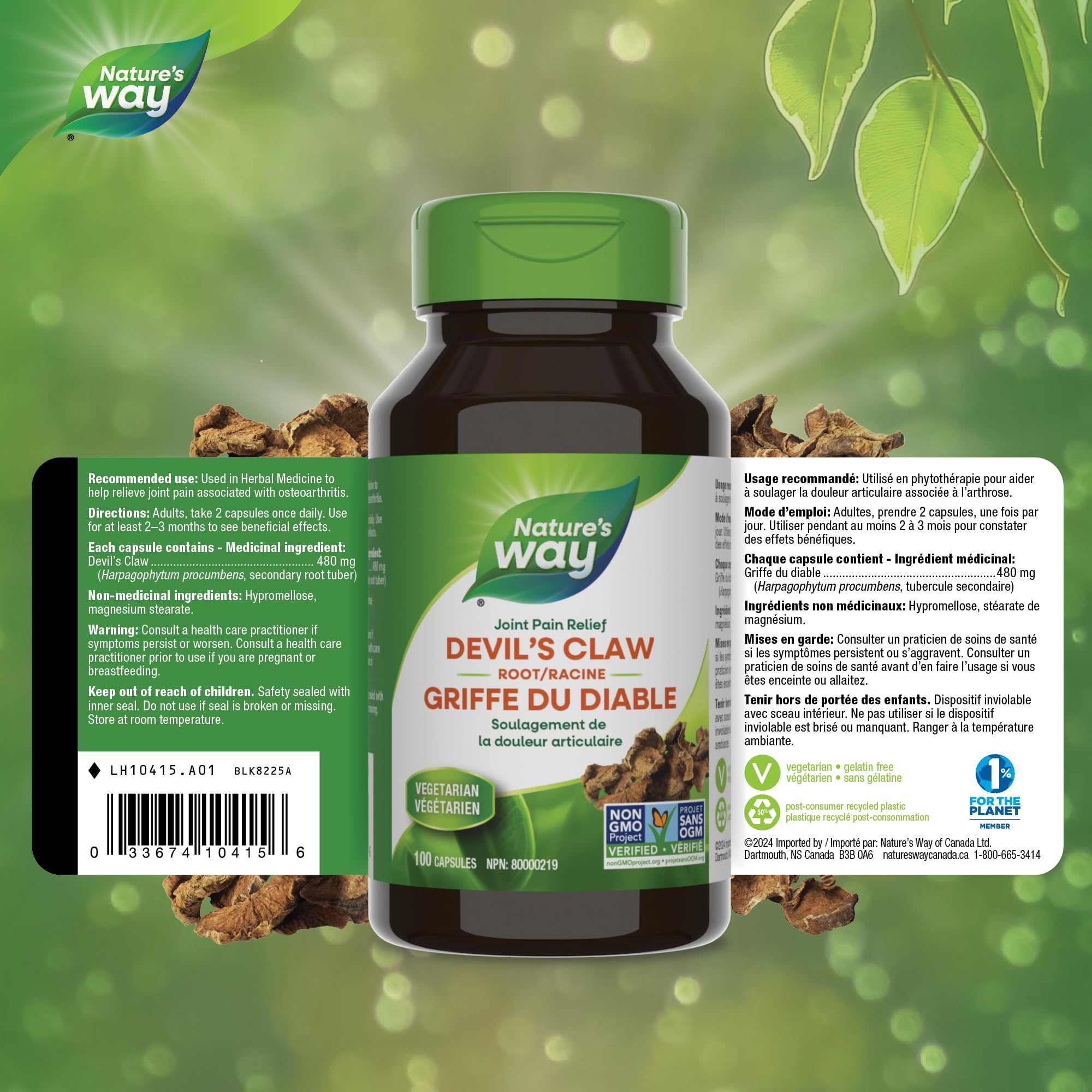 Nature's Way dosis de 960 mg apta para rutina de bienestar