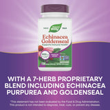Nature's Way Echinacea Goldenseal, libre de gluten y vegano certificado