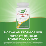Fórmula sin gluten de Nature's Way Energizing Iron.