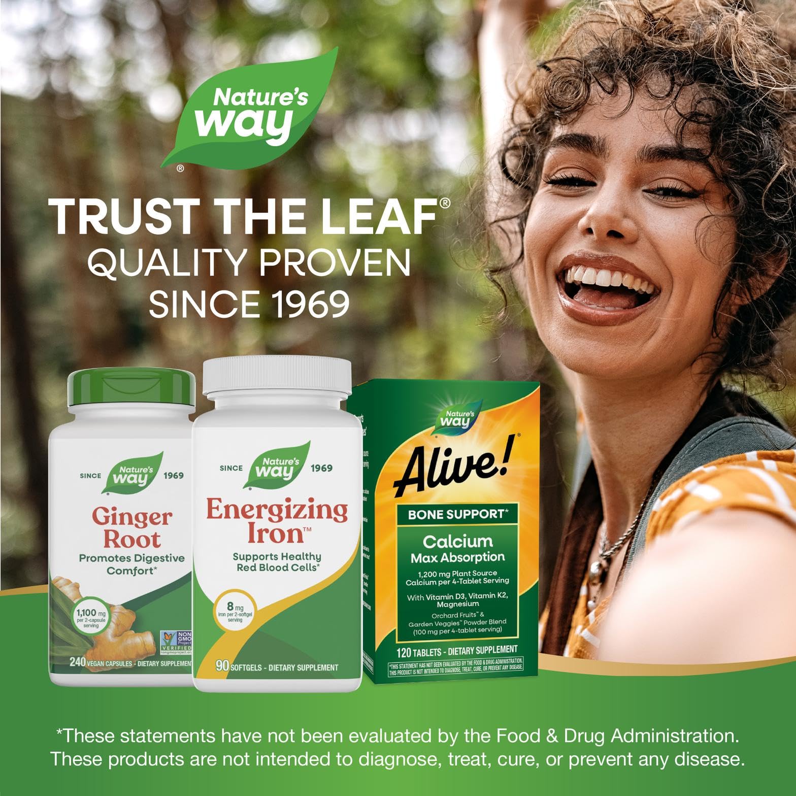 Nature's Way Energizing Iron en uso diario para bienestar.