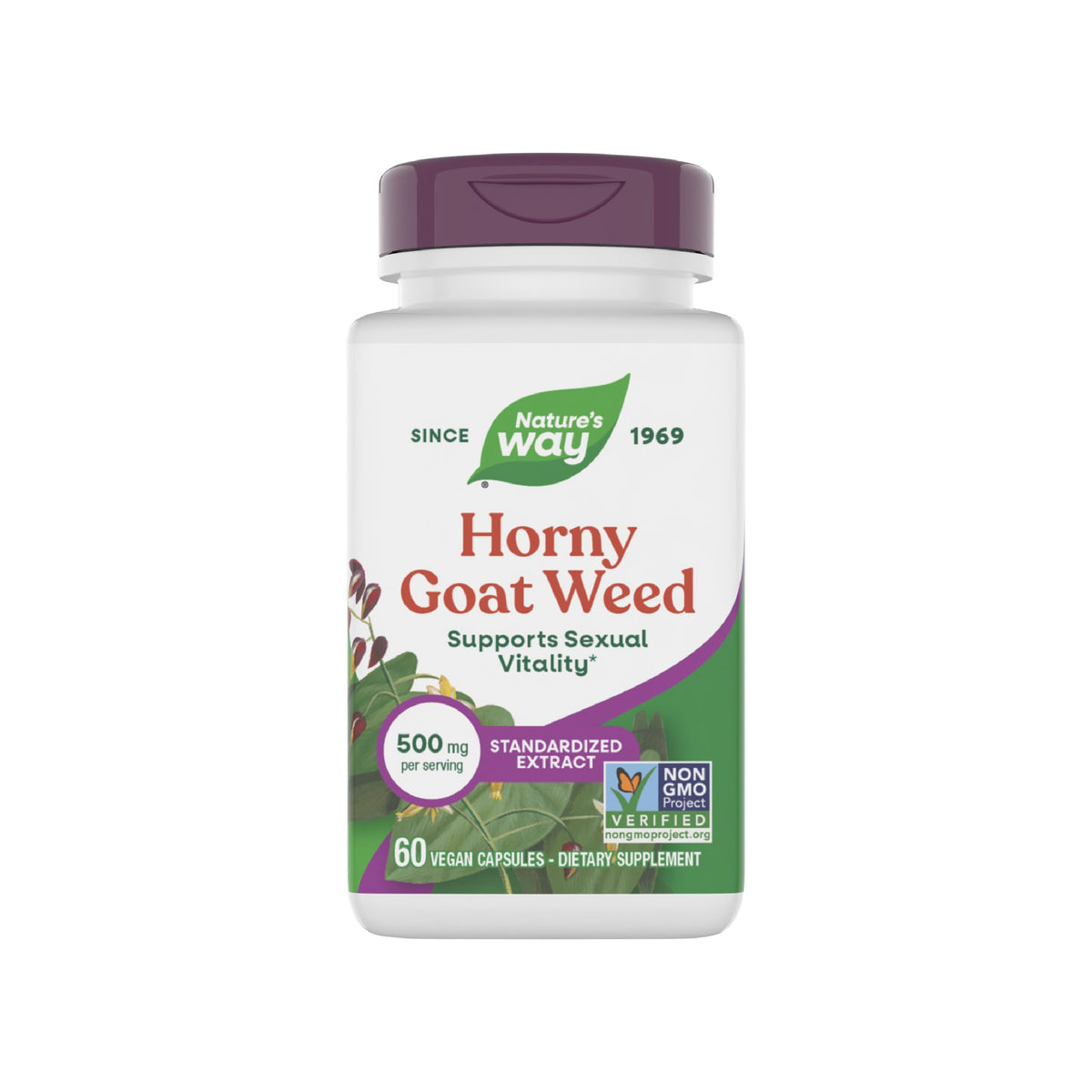 Nature's Way Epimedium cápsulas veganas para vitalidad diaria