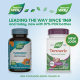 Nature's Way Extracto Premium de Cúrcuma: etiqueta visible, certificaciones Tru-ID y Non-GMO