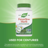 Presentación de Feverfew Nature's Way con 2 cápsulas por porción