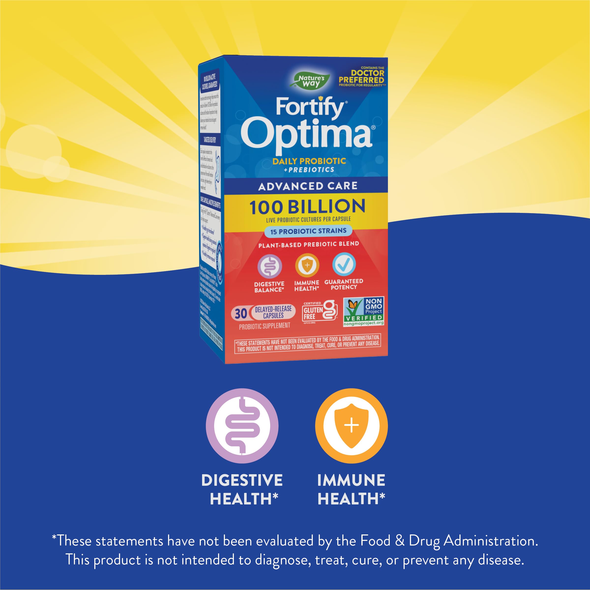 Nature's Way Fortify Optima, prebiótico vegetal para bacterias beneficiosas