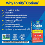 Nature's Way Fortify Optima, cápsulas sobre fondo neutro, 15 cepas para equilibrio intestinal