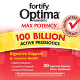 Nature's Way Fortify Optima etiqueta con cepas y potencia