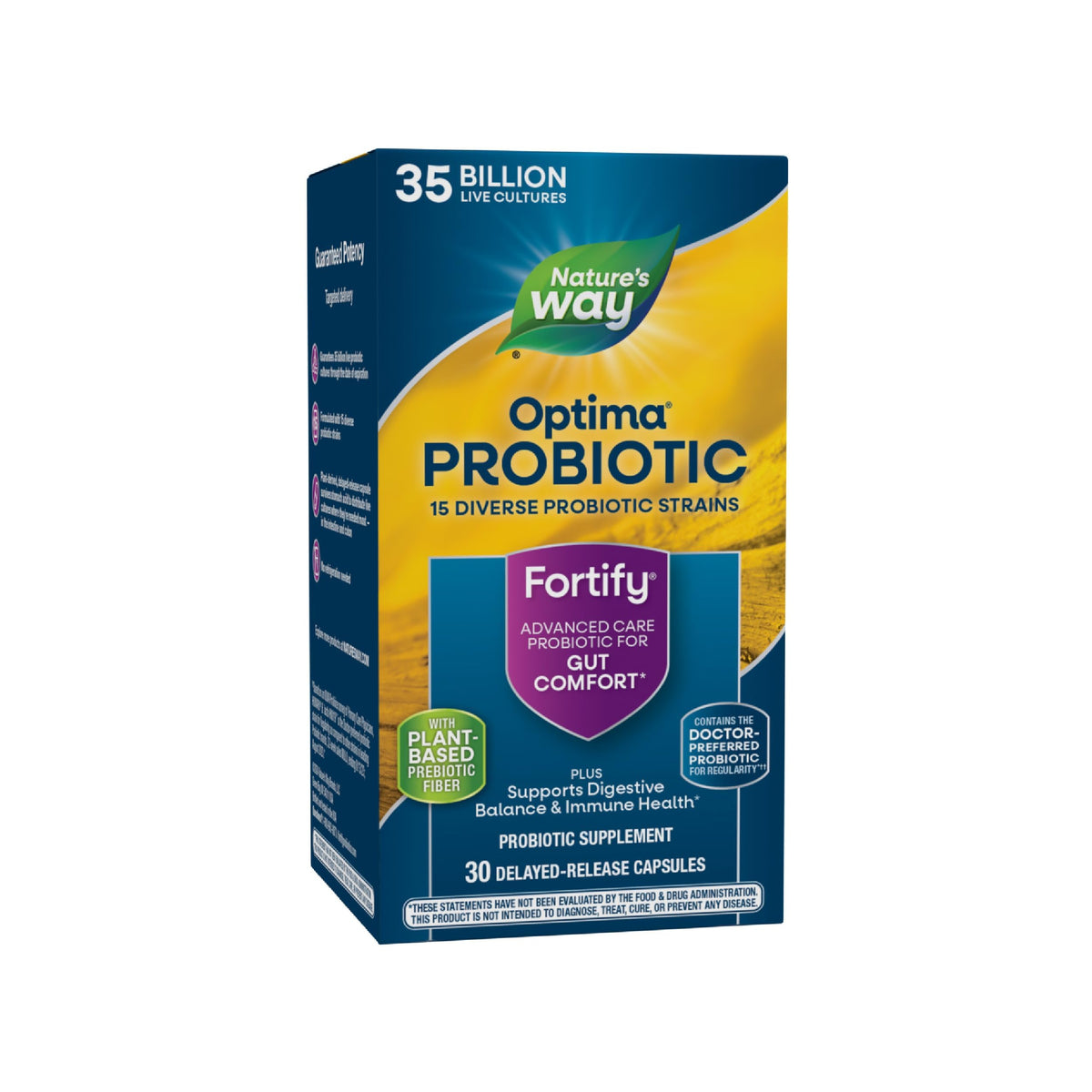 Nature's Way Fortify Optima Daily botella estable para apoyo digestivo diario.