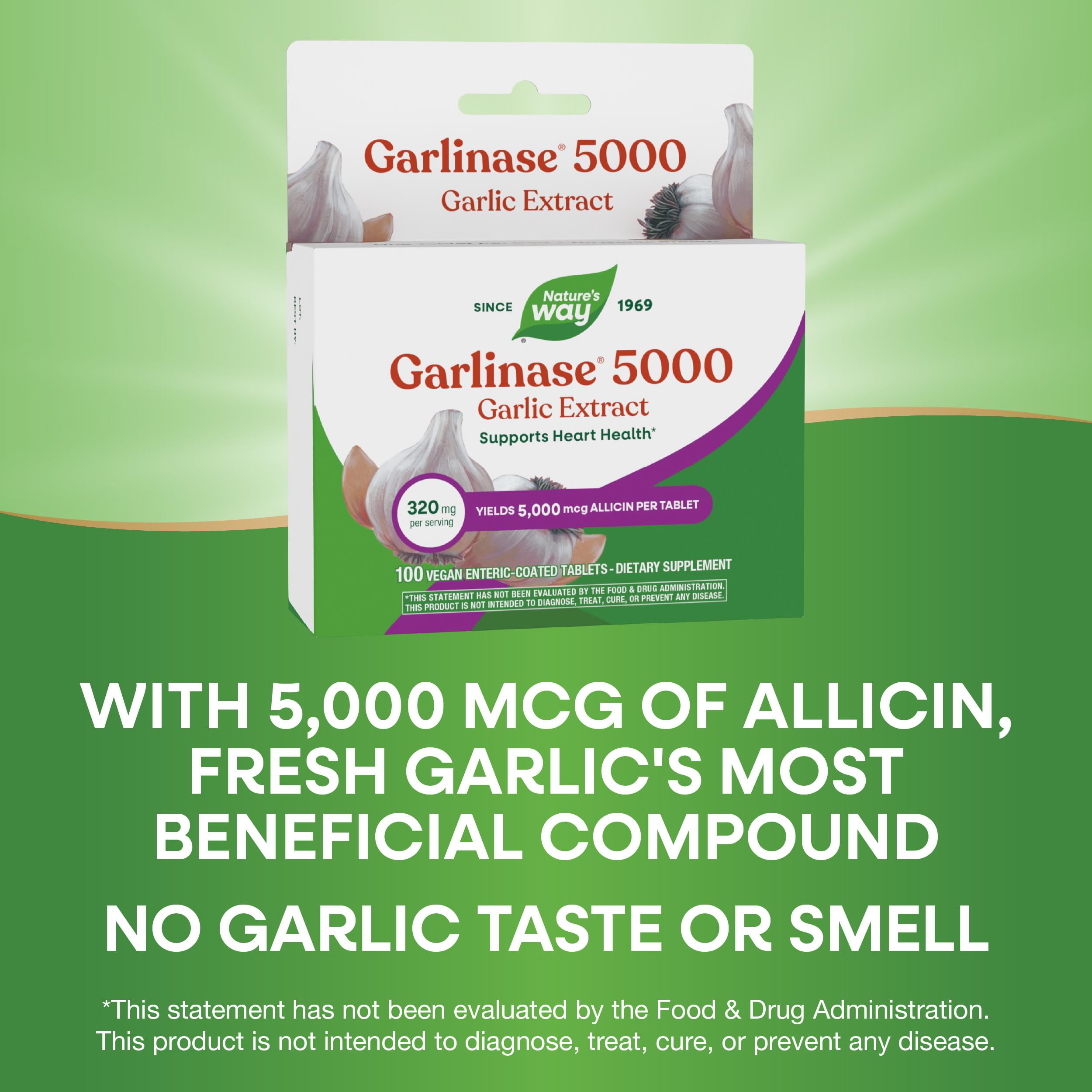 Nature's Way Garlinase 5000 empaque puede variar manteniendo calidad