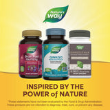 Nature's Way Ginkgo, empaque: vegano y sin gluten.