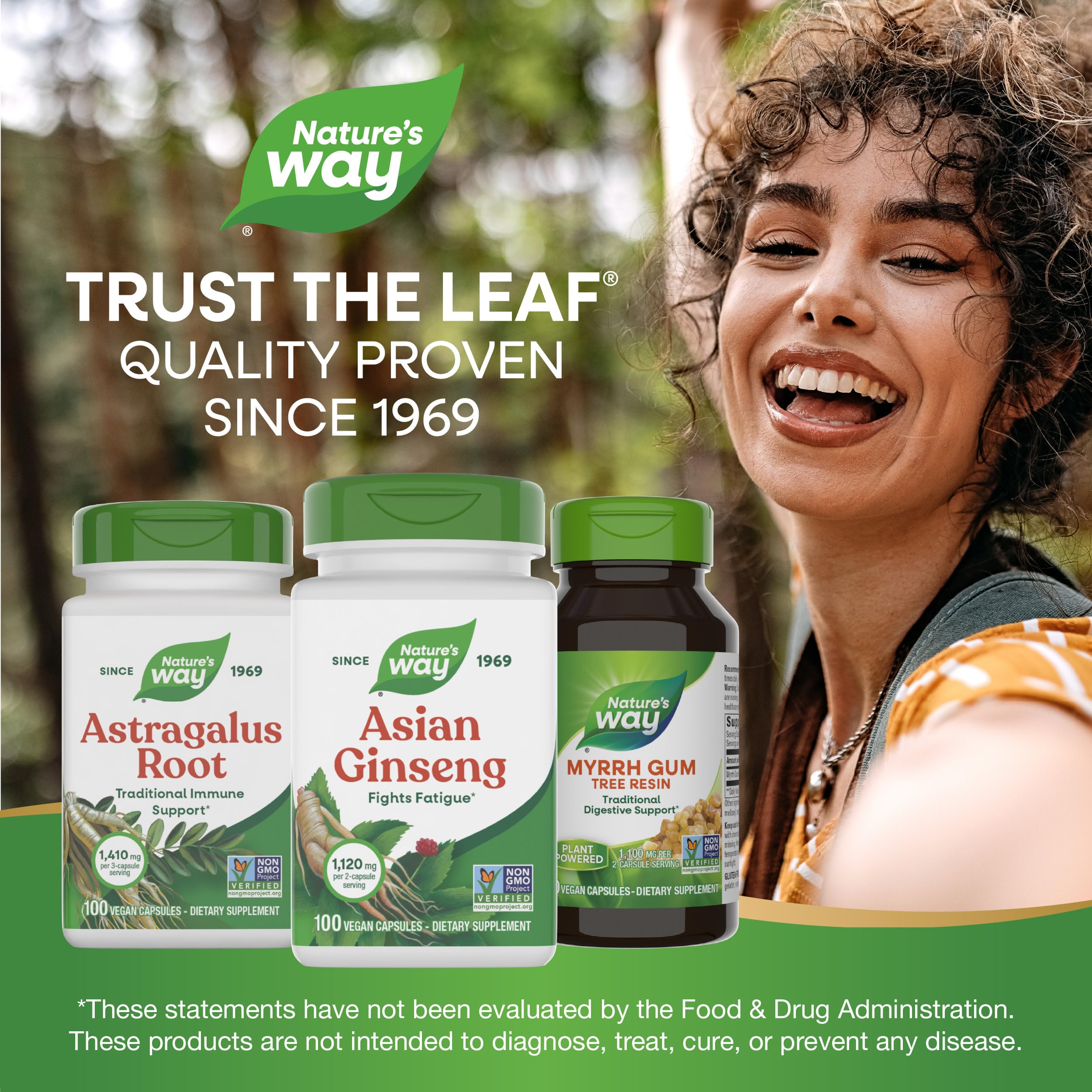 Nature's Way ginseng asiático: complemento vegano para la rutina diaria