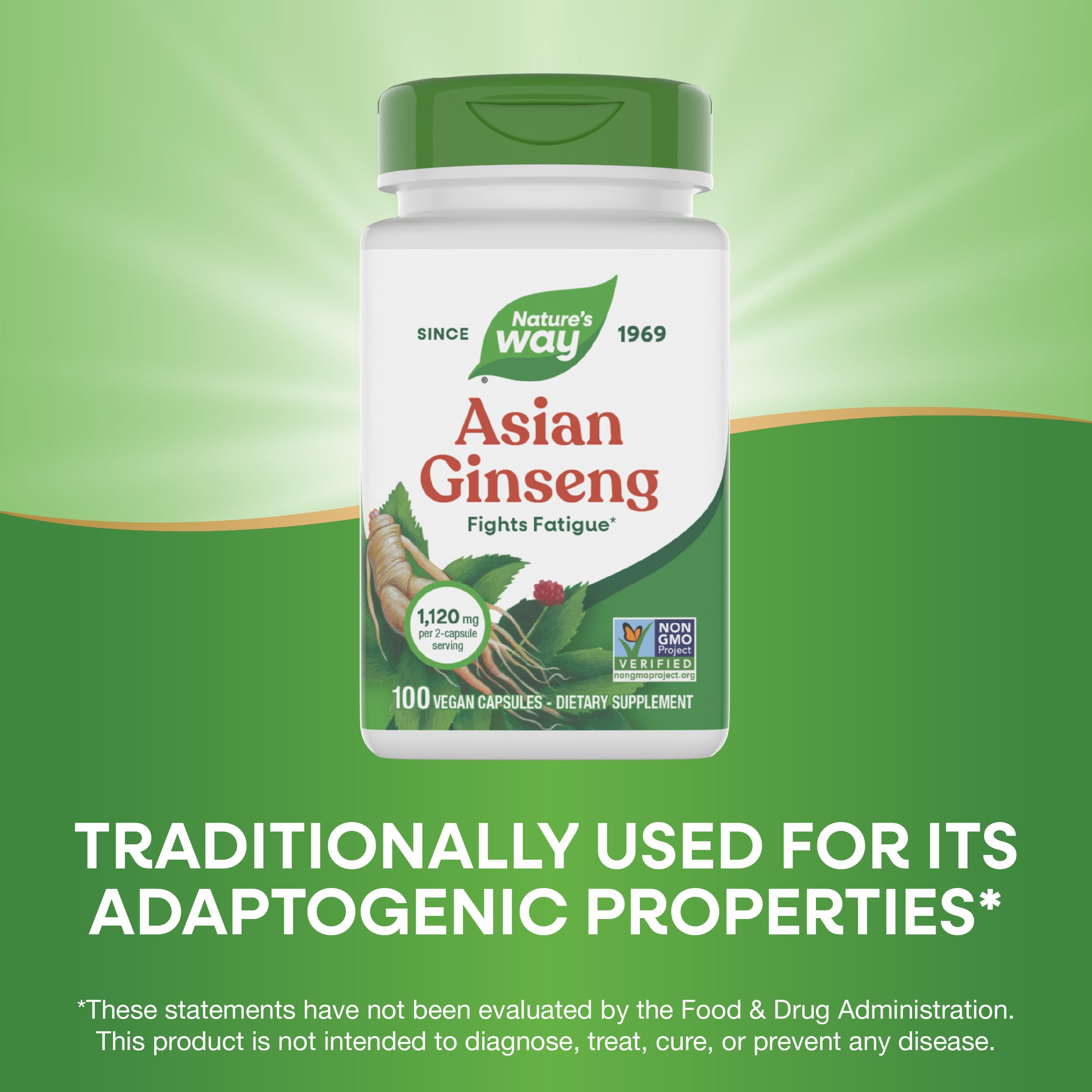 Nature's Way ginseng asiático: opción vegana para estilos de vida activos