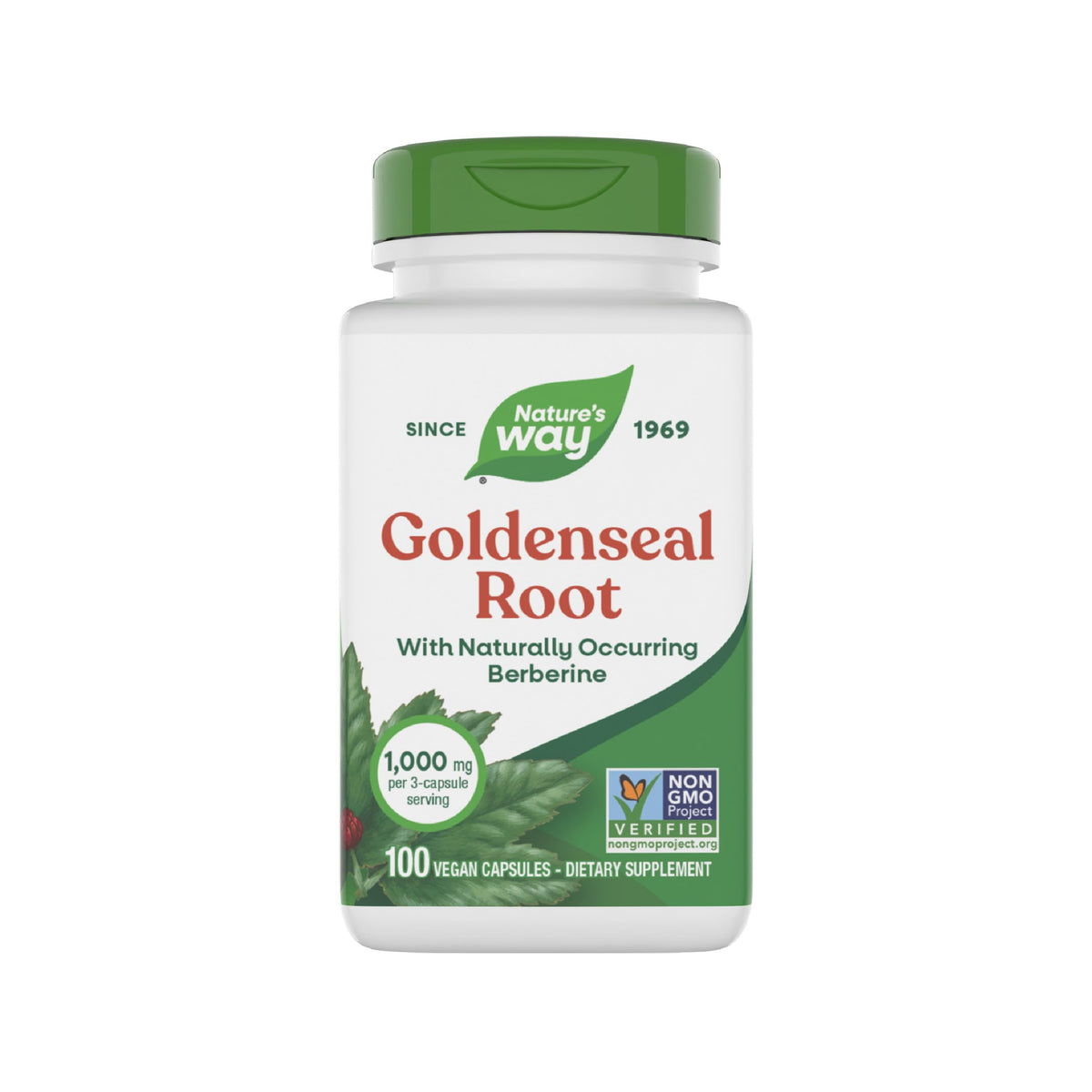 Goldenseal de Nature's Way: raíz y cápsulas para apoyo digestivo