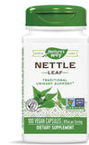 Nature's Way hoja de ortiga 435 mg cápsulas, opción vegetal para uso diario.
