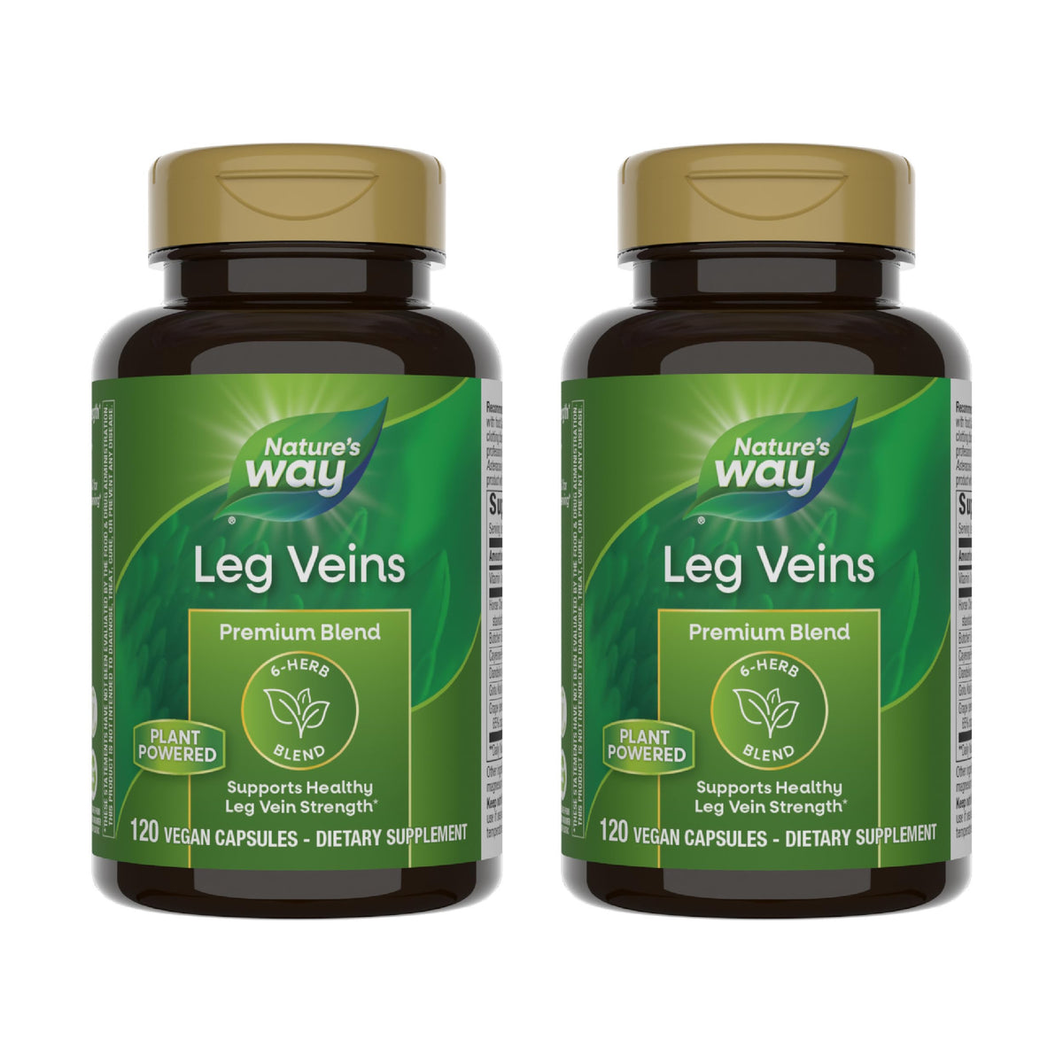 Nature's Way Leg Veins: frasco de cápsulas que apoya la salud de las venas de las piernas