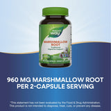 Nature's Way Raíz de Malvavisco: envase libre de gluten y lactosa para uso diario.
