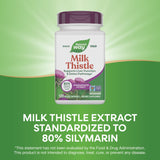 Cápsulas veganas libres de gluten de Nature's Way Milk Thistle para uso diario.