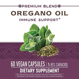 Nature's Way Oregano Oil: cápsulas libres de gluten para dieta vegetariana.