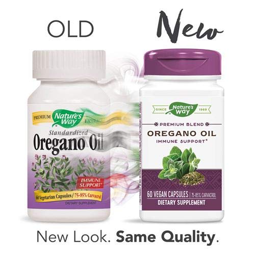Nature's Way Oregano Oil: cápsulas vegetarianas para apoyo diario del sistema inmunitario.