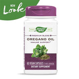 Nature's Way Oregano Oil: etiqueta clara que destaca el carvacrol para balance general.