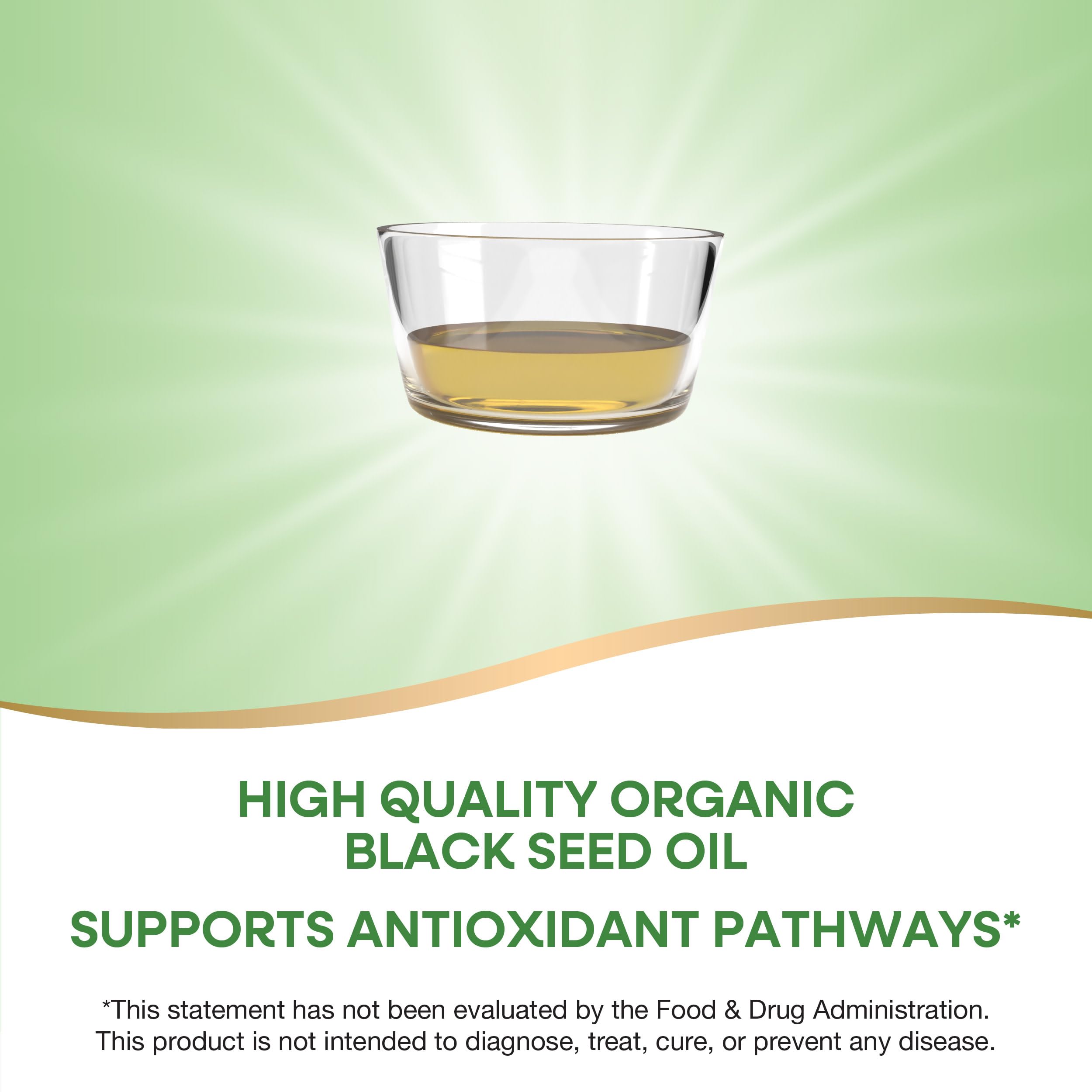 Nature's Way Aceite de Semilla Negra: tapón y cierre seguro para conservar frescura.