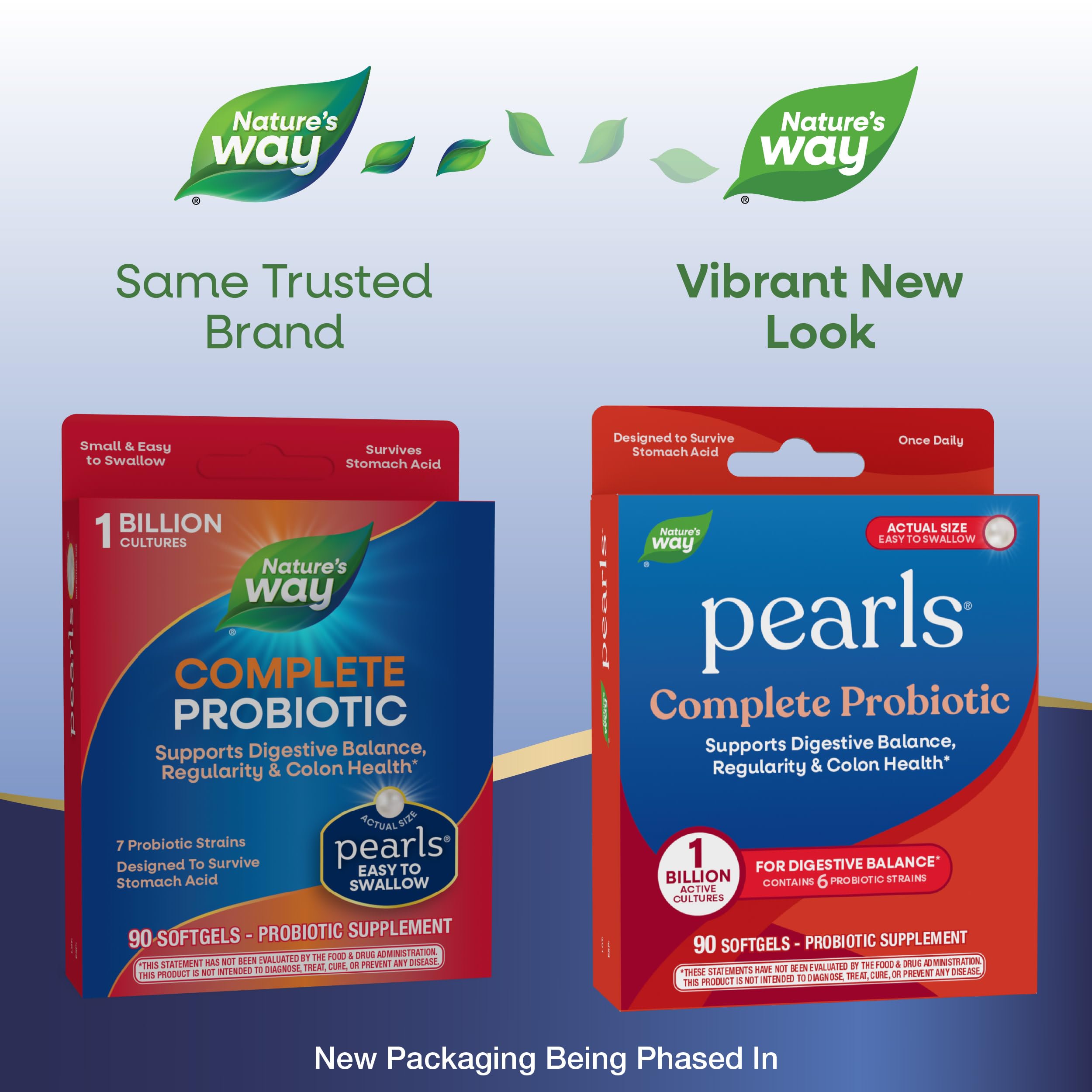 Nature's Way Pearls Complete Probiotic: perlas suaves para tragar fácilmente