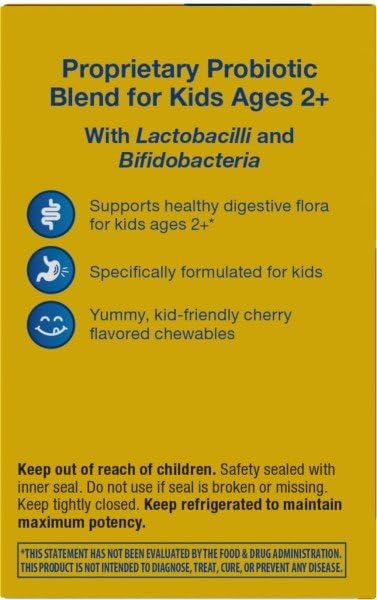 Nature's Way Primadophilus para niños, almacenamiento en refrigeración para conservar potencia.