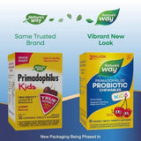 Nature's Way Primadophilus para niños, comprimidos sabor cereza, opción fácil de masticar.