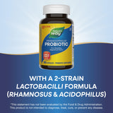 Nature's Way Primadophilus Original cápsula en mano; fácil de tragar con agua