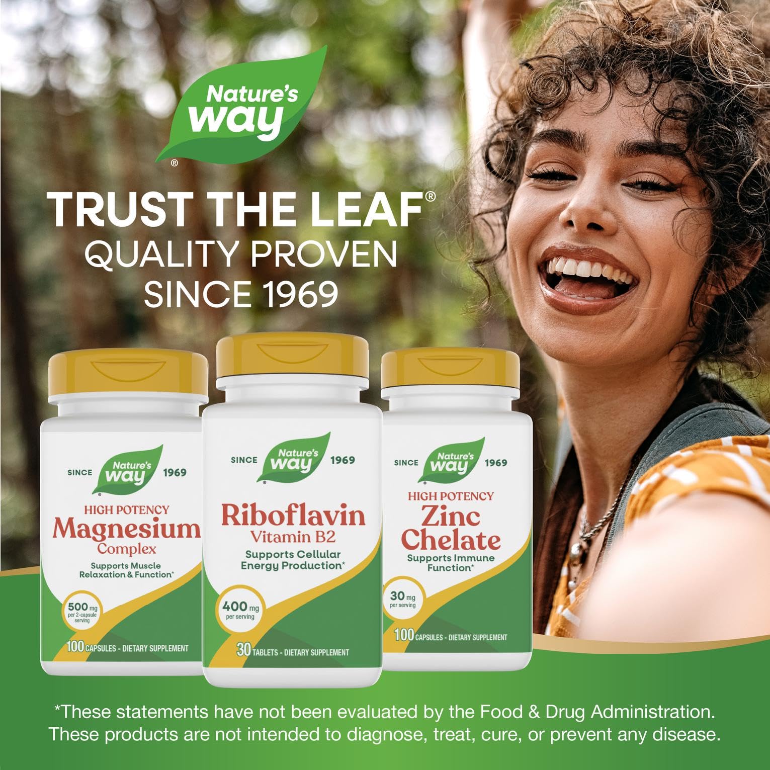 Nature's Way Riboflavina B2, uso diario recomendado para energía.