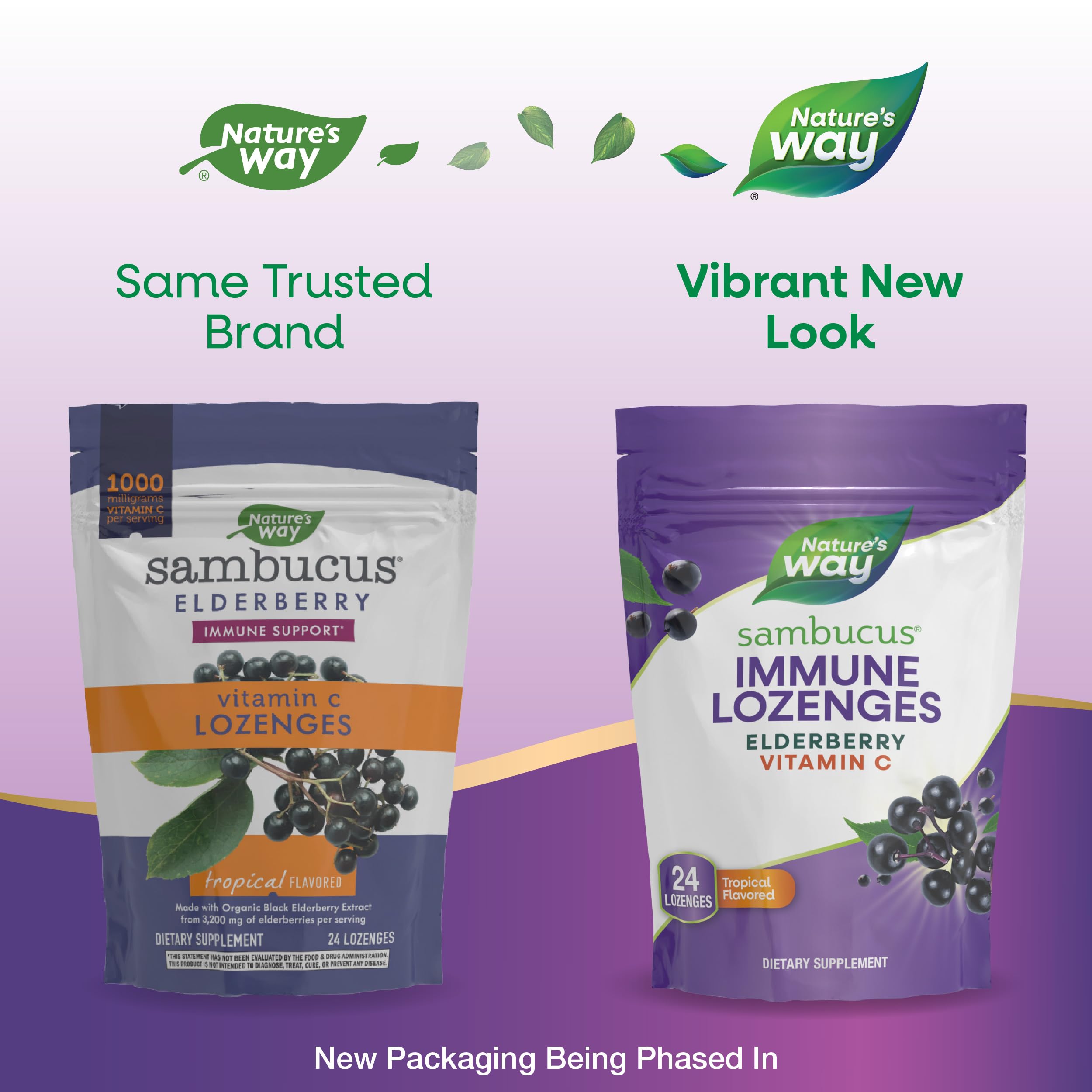Etiqueta muestra vitamina C y saúco para refuerzo diario.