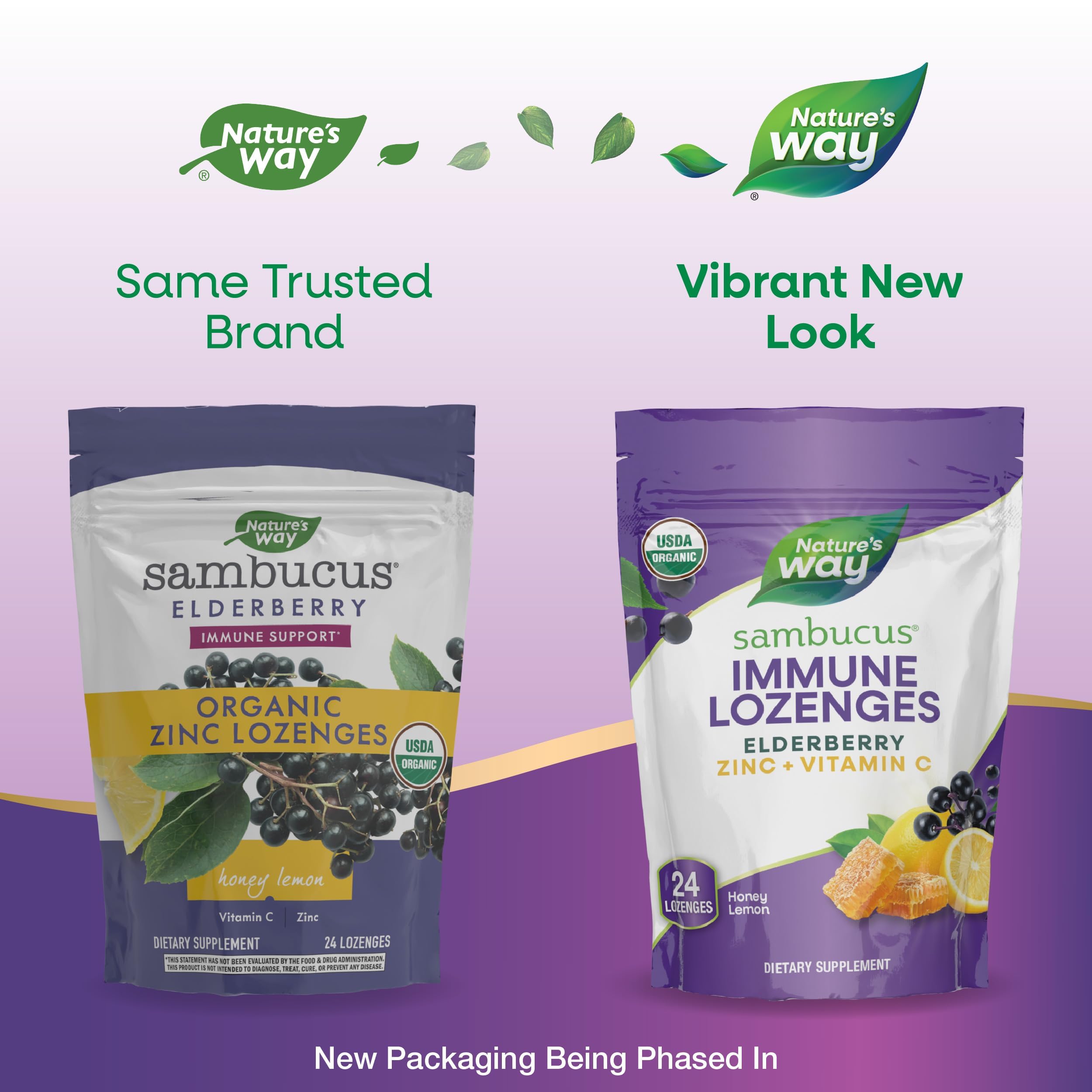 Nature's Way Sambucus Zinc Lozenges: sabor miel limón para momentos de consumo agradables