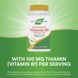 Nature's Way Tiamina B1 panel de ingredientes y dosis
