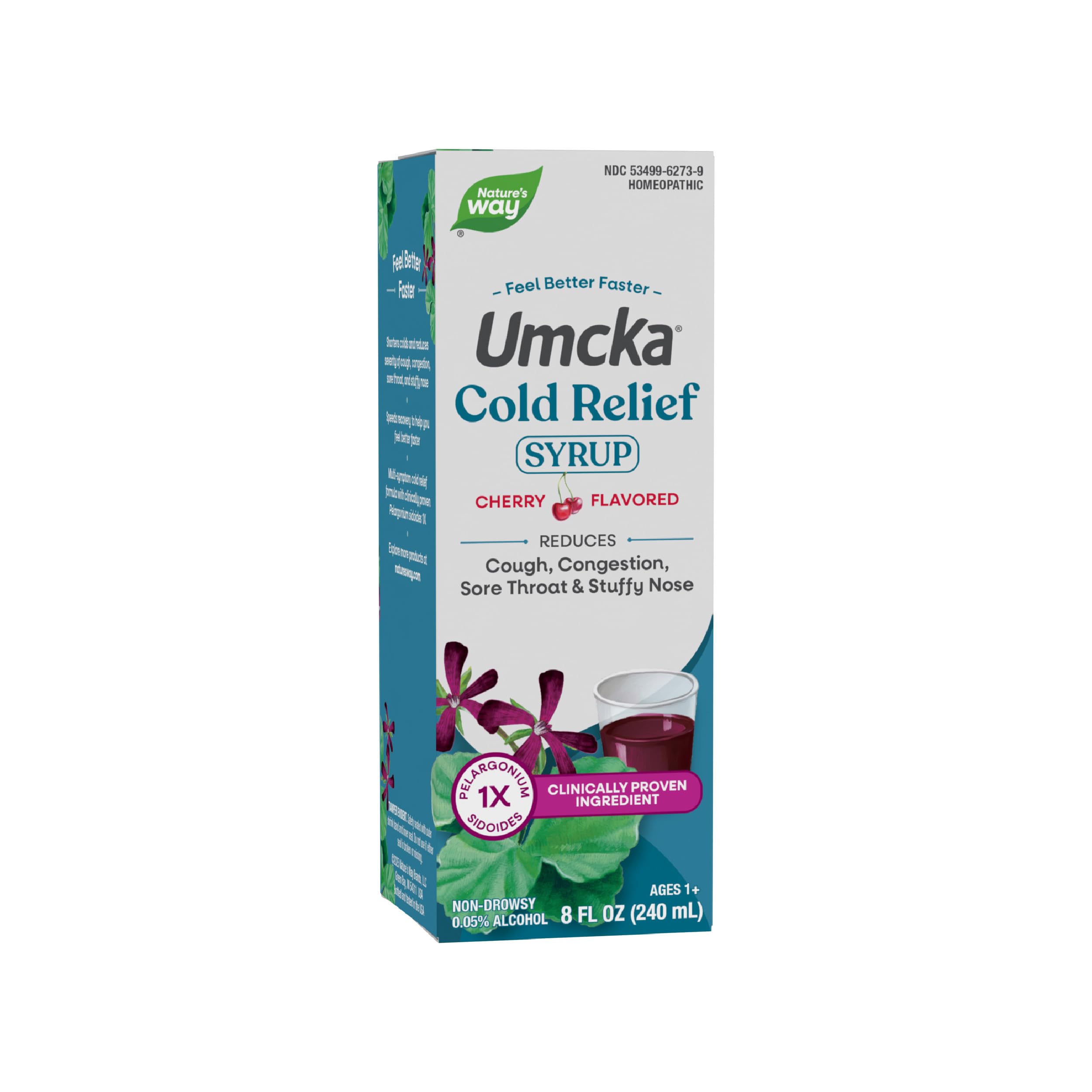 Nature's Way Umcka jarabe resfriado, frasco, alivio multi-síntoma sin somnolencia