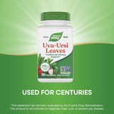Nature's Way Uva Ursi, etiqueta clara con información de ingredientes