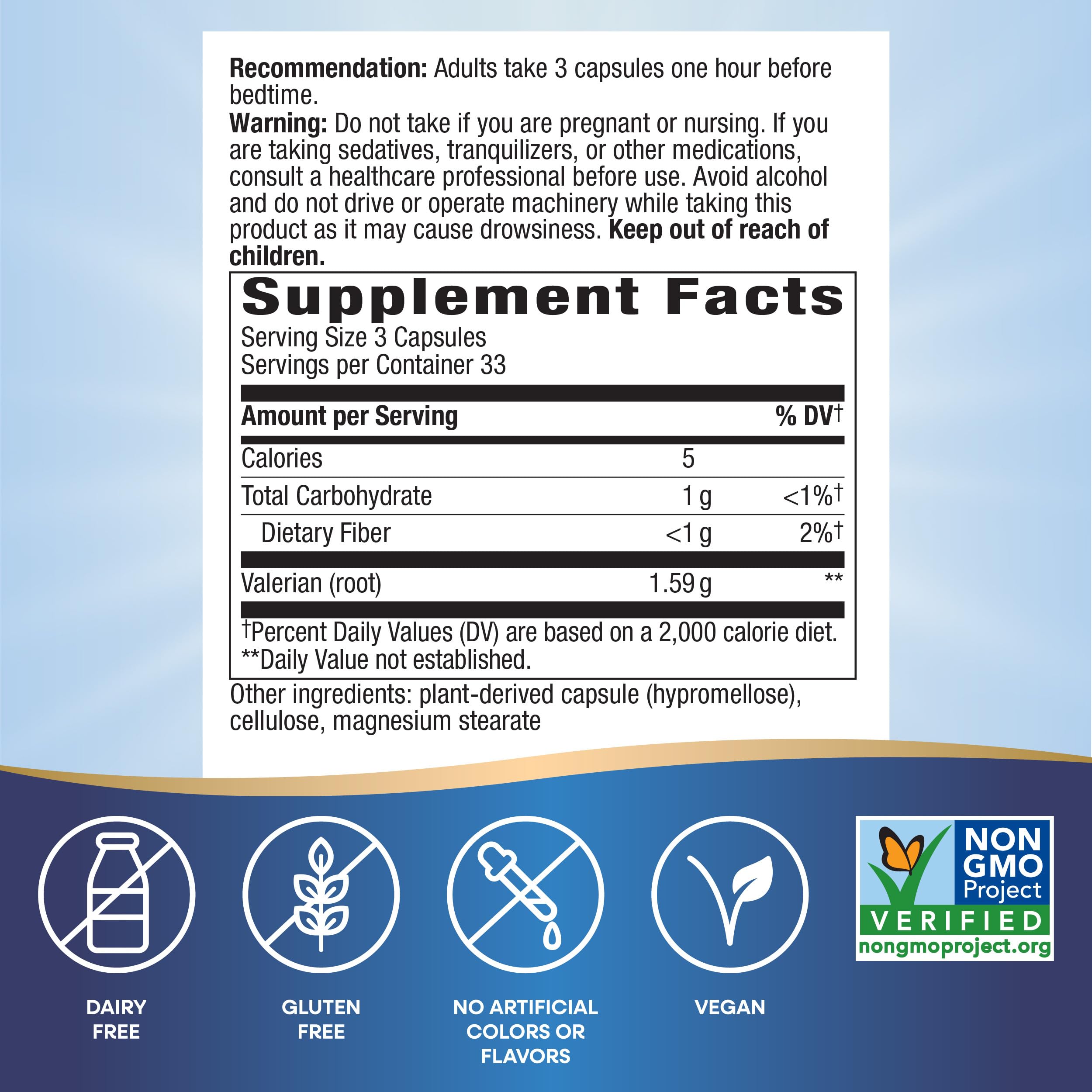Nature's Way Valerian Root dos frascos en pack, conveniencia diaria