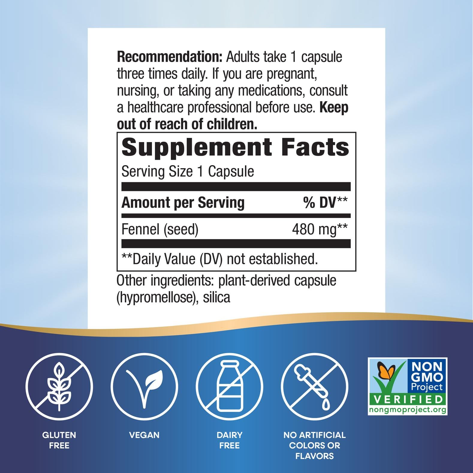 Nature's Way verificado libre de OGM: sello de calidad y trazabilidad.