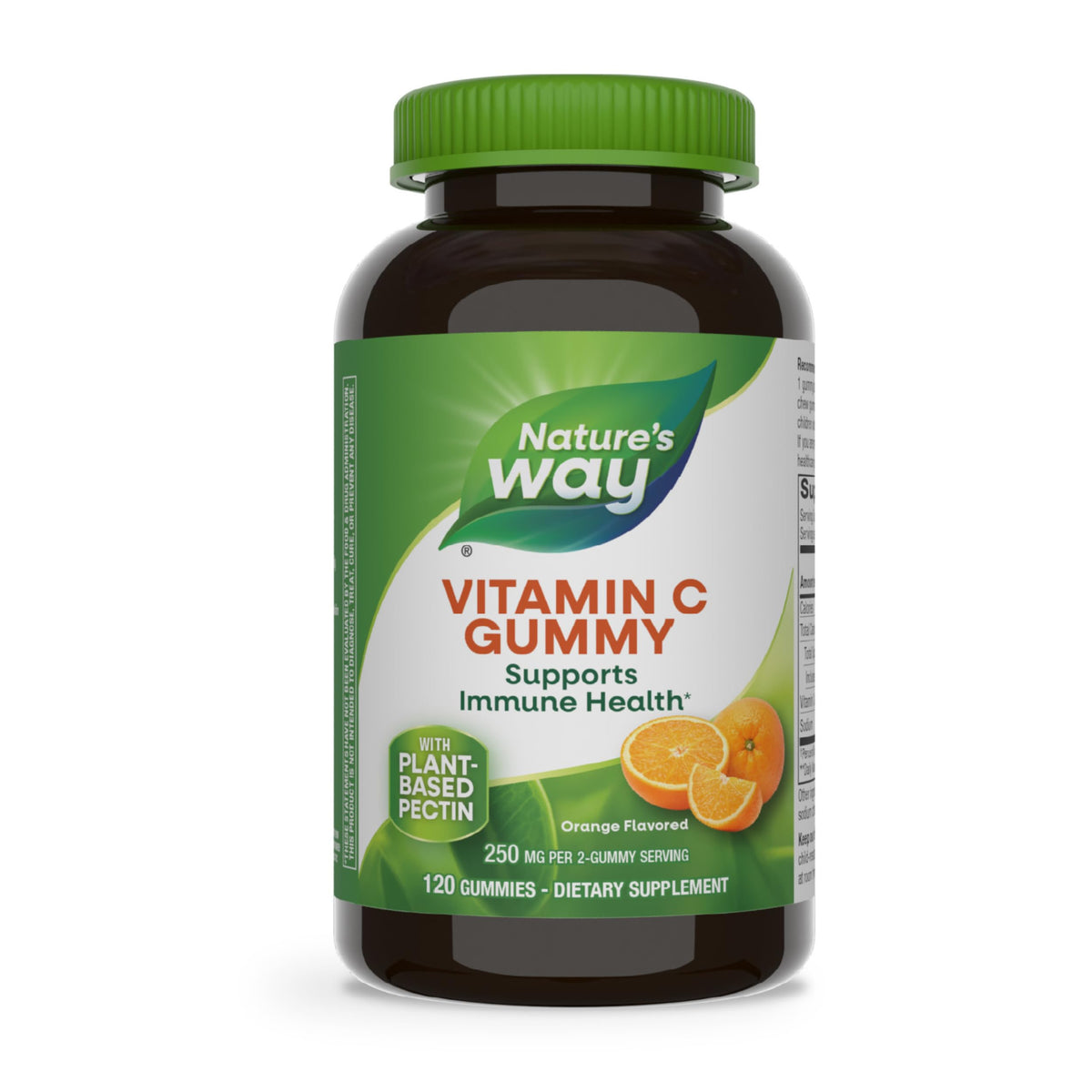Nature's Way Vitamin C Gummies en lata naranja, ideal para uso diario.