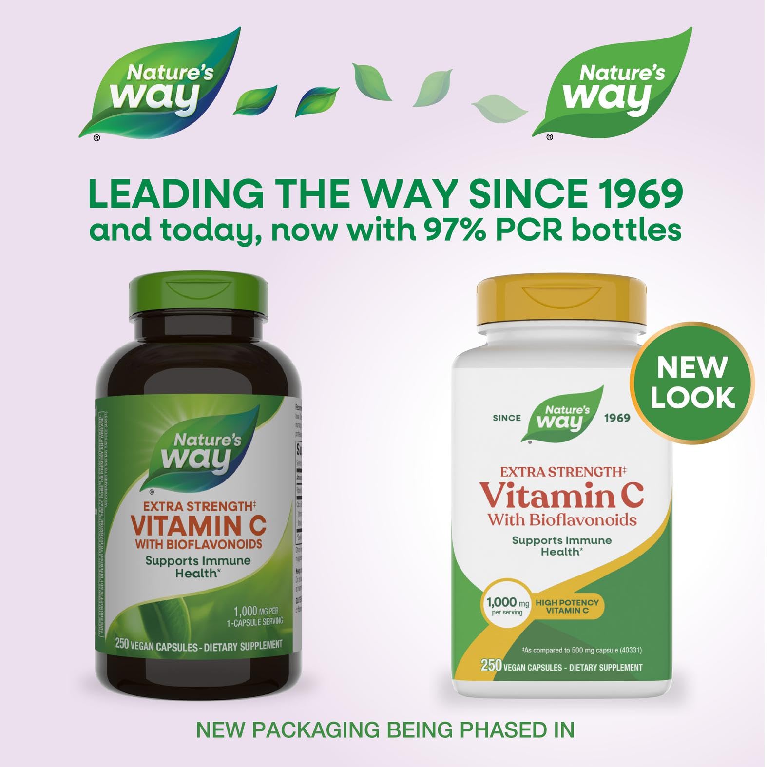 Nature's Way Vitamina C con Bioflavonoides, botella de 250 cápsulas veganas