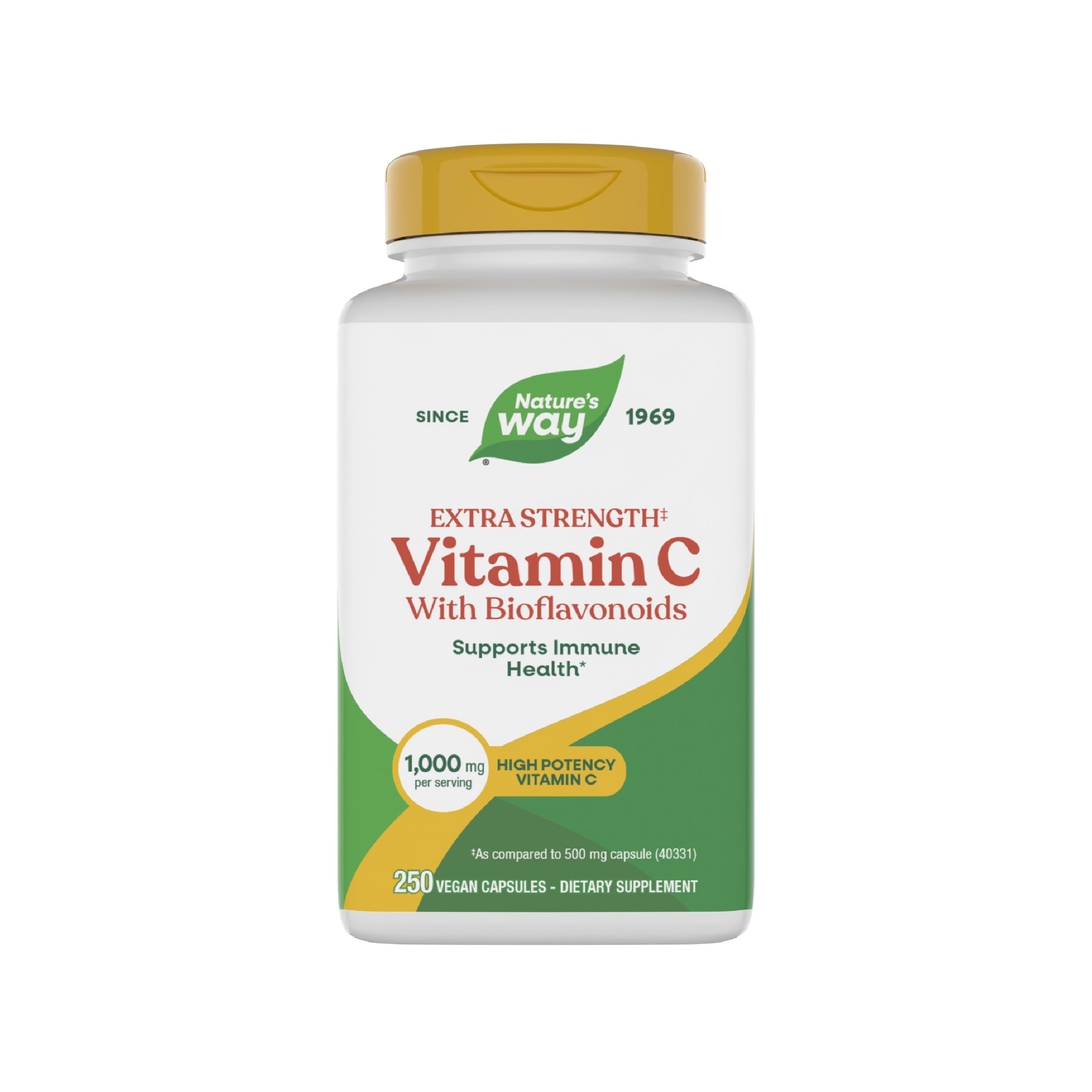 Nature's Way Vitamina C con Bioflavonoides, cápsula fácil de tragar para apoyar la salud inmune