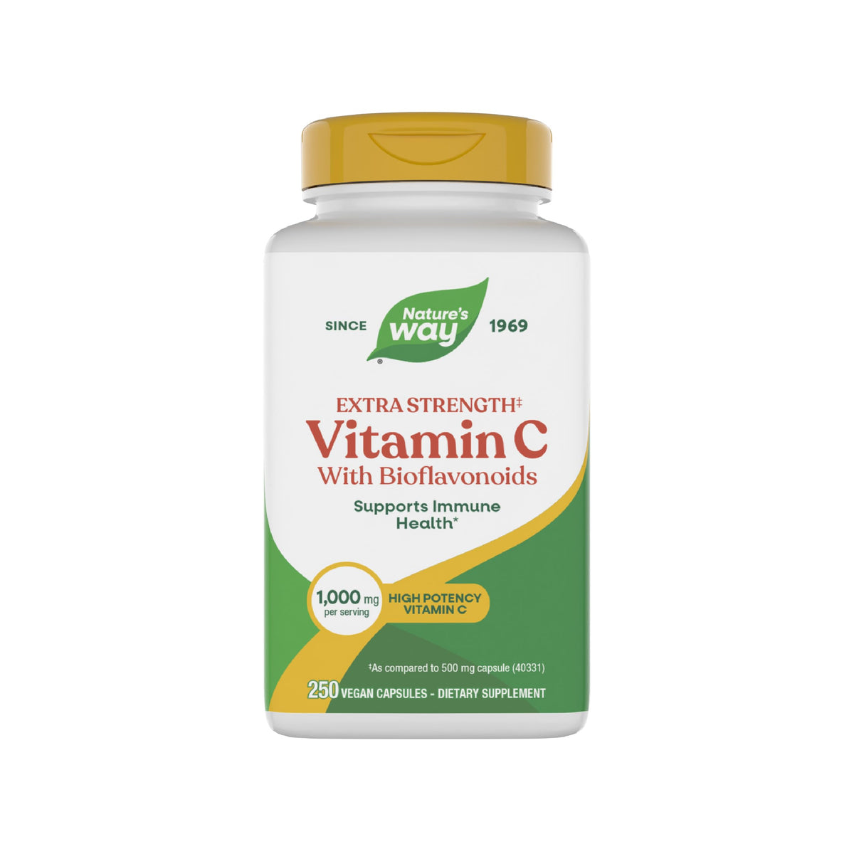 Nature's Way Vitamina C con Bioflavonoides, cápsula fácil de tragar para apoyar la salud inmune