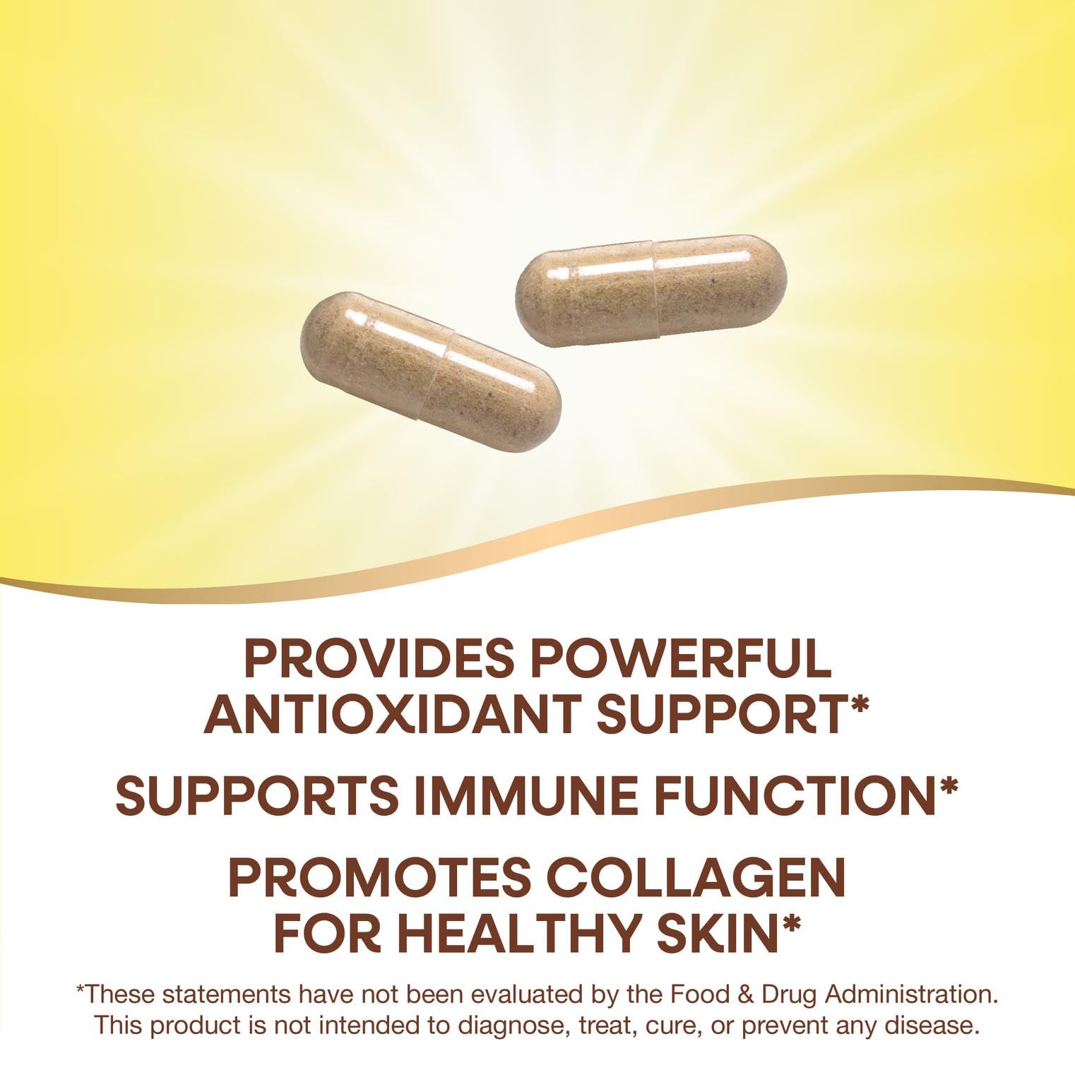 Nature's Way Vitamina C con Bioflavonoides, cápsulas para consumo diario.