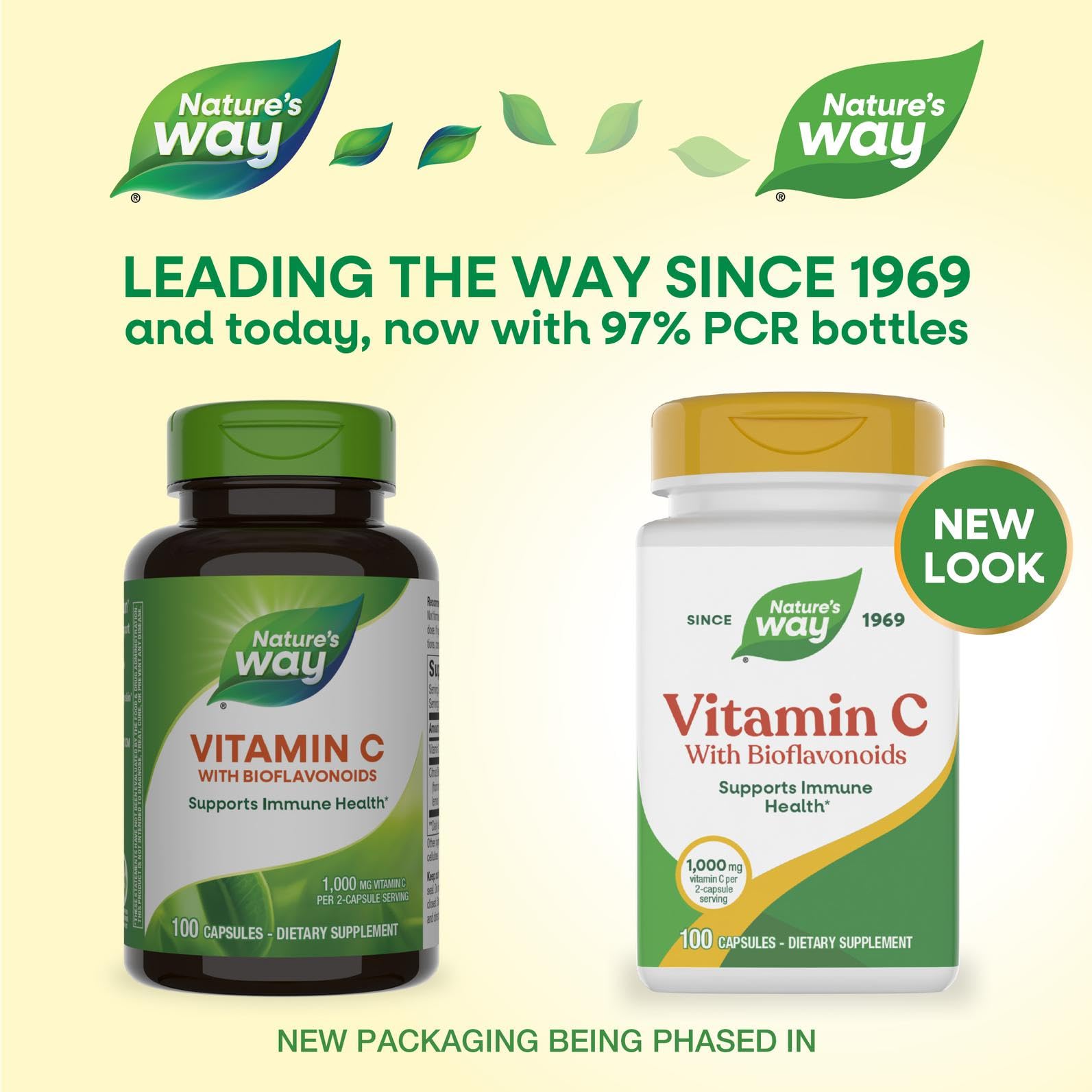 Nature's Way Vitamina C con Bioflavonoides, dosis diaria para defensa natural.