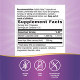 Nature's Way Vitamina C con Rosa Mosqueta caja, envase práctico de 250 cápsulas.