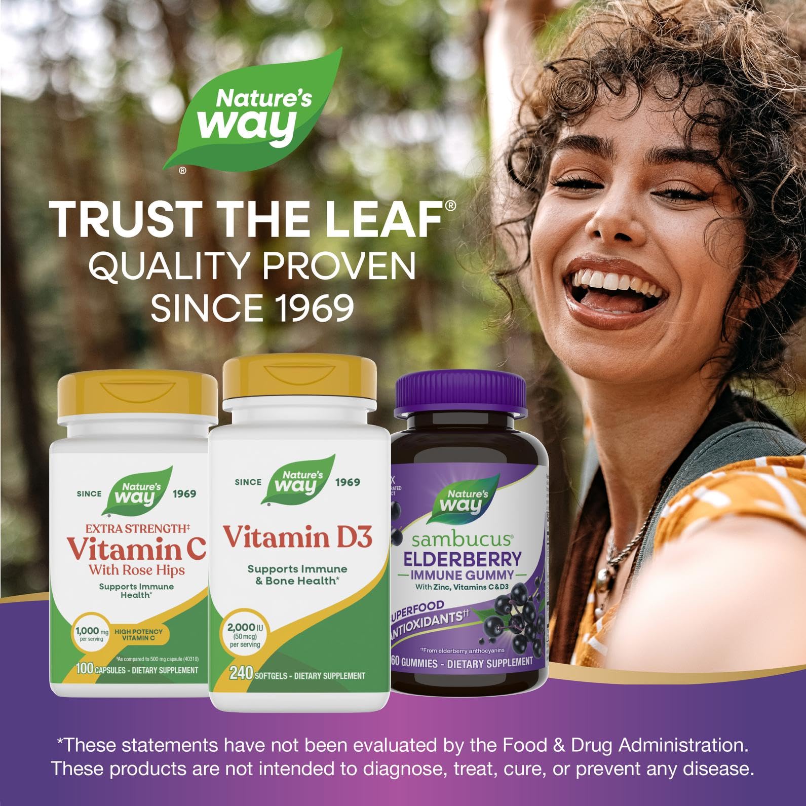 Nature's Way Vitamina D3 Extra Fuerza: almacenamiento seguro y práctico.