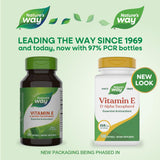 Nature's Way Vitamina E D-Alpha Tocopherol, cápsulas blandas, uso diario para apoyo antioxidante