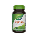Nature's Way Youthful You DHEA 5 mg cápsula en botella, dosis diaria conveniente.